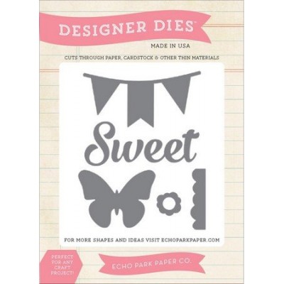 Die Echo Park - Designer Dies - Sweet, Butterfly, Banner Die