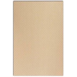 Coton enduit DailyLike - Beige pois blanc