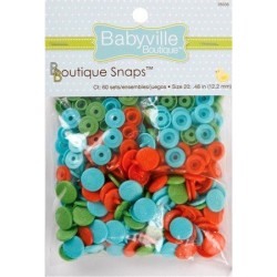 Boutons pressions en résine (60 sets) - Animaux (Taille 20)