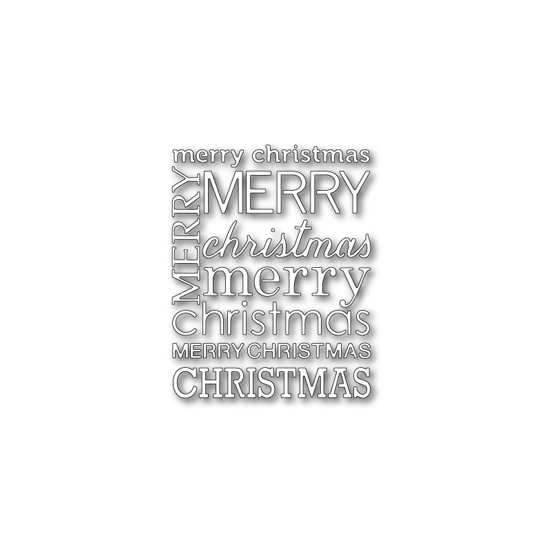 Die Poppystamps - Merry Christmas Background