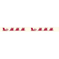 Masking Tape - Rennes rouges sur fond beige
