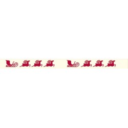 Masking Tape - Rennes rouges sur fond beige