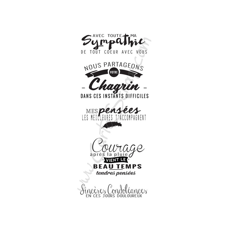Tampons CartoScrap - Condoléances